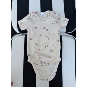 Colored Organics Baby Girl Floral Bodysuit 3-6M Short Sleeve